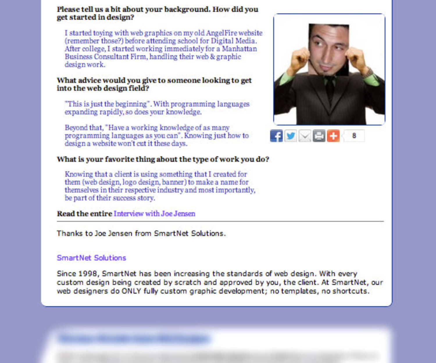 WebDesignersDirectory Interview