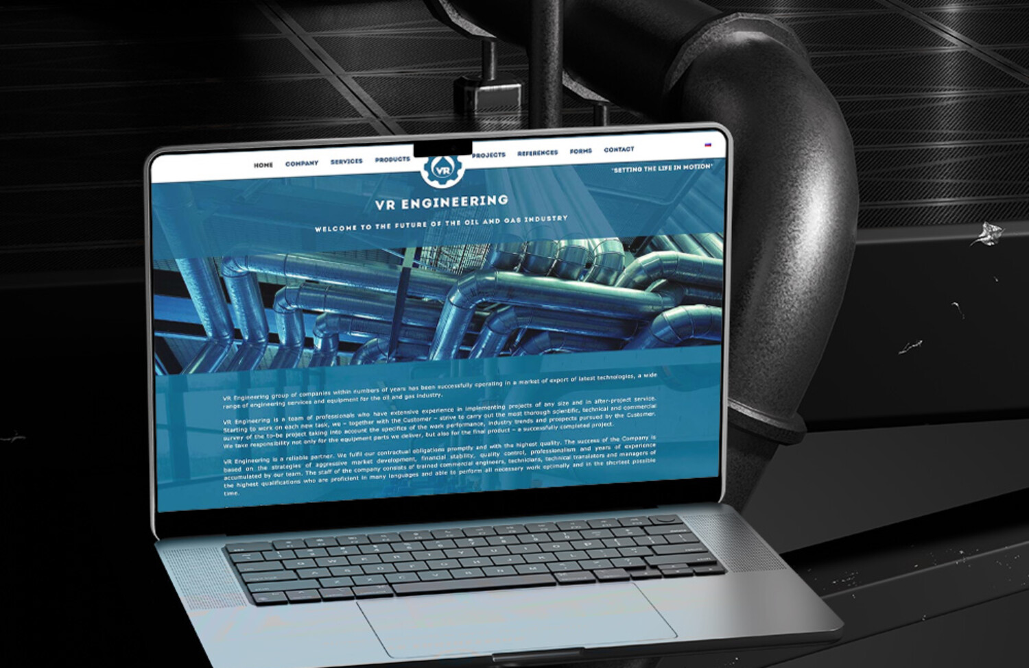 engineering web design example