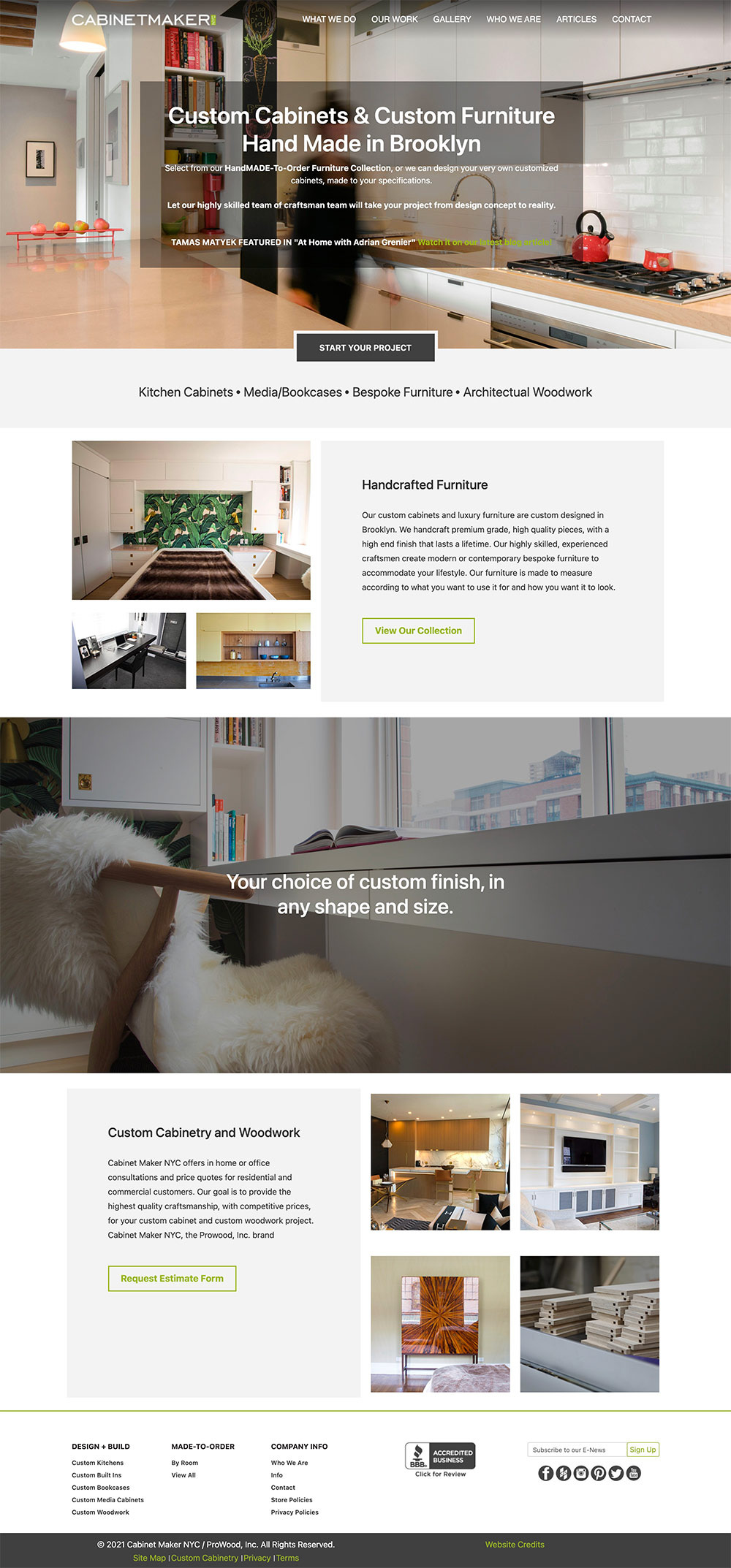 Carpentry Web Design