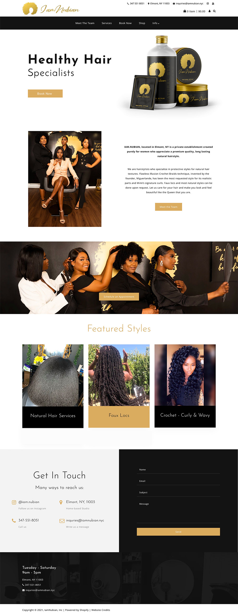 Hair salon Web Design