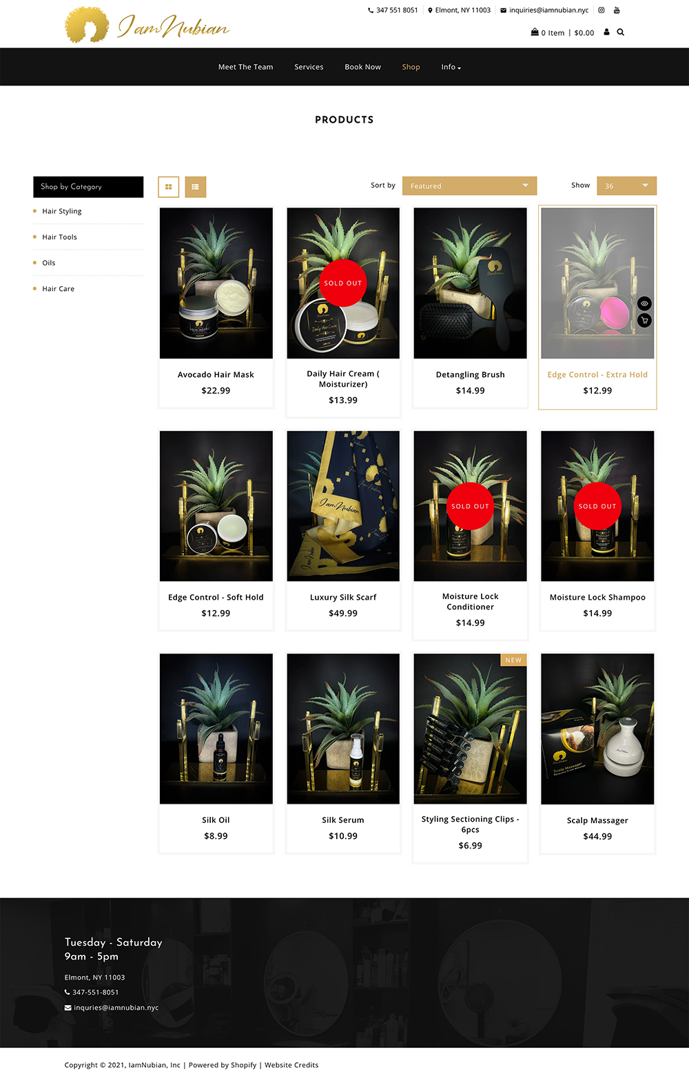 Hair salon Web Design