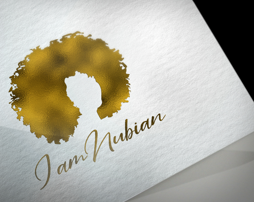 beauty logo design displayed on paper