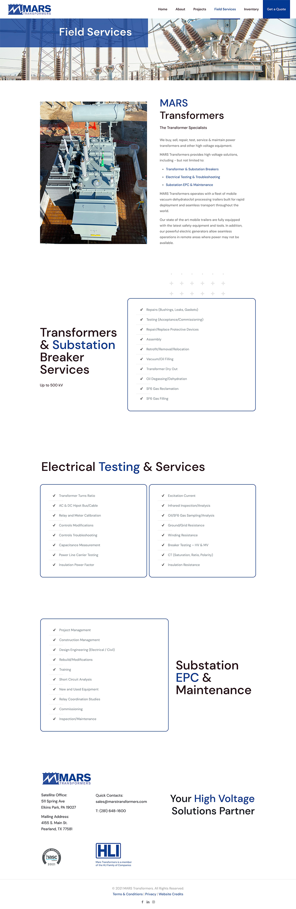 Power Transformers Web Design