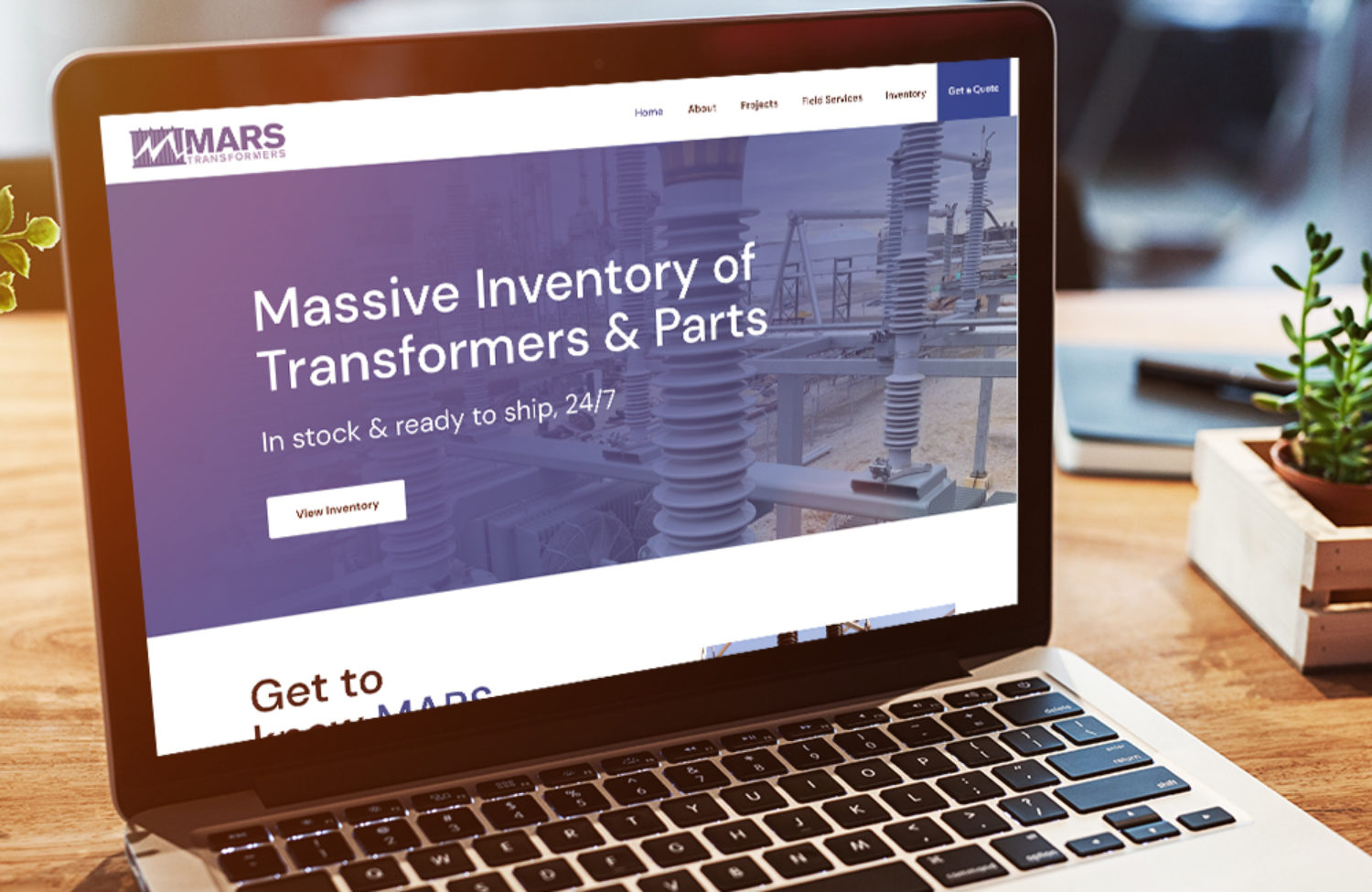 energy web design displayed on a lap top computer screen