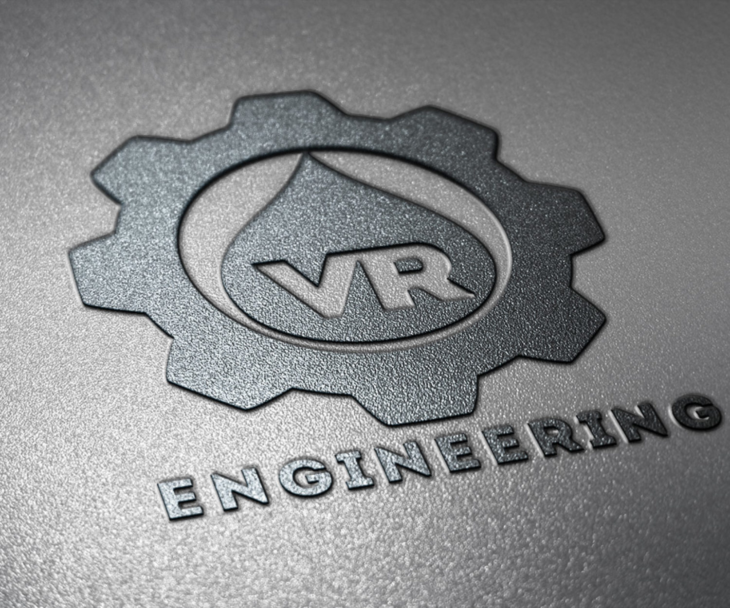 oil gas company logo design displayed on metal surface