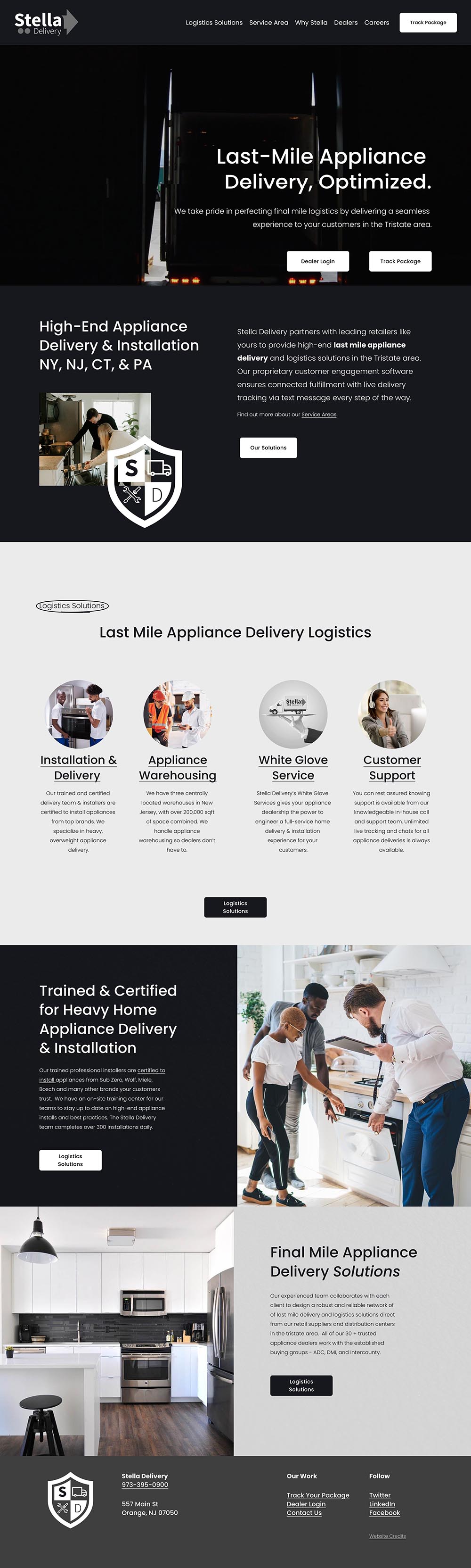 web design for logistics company