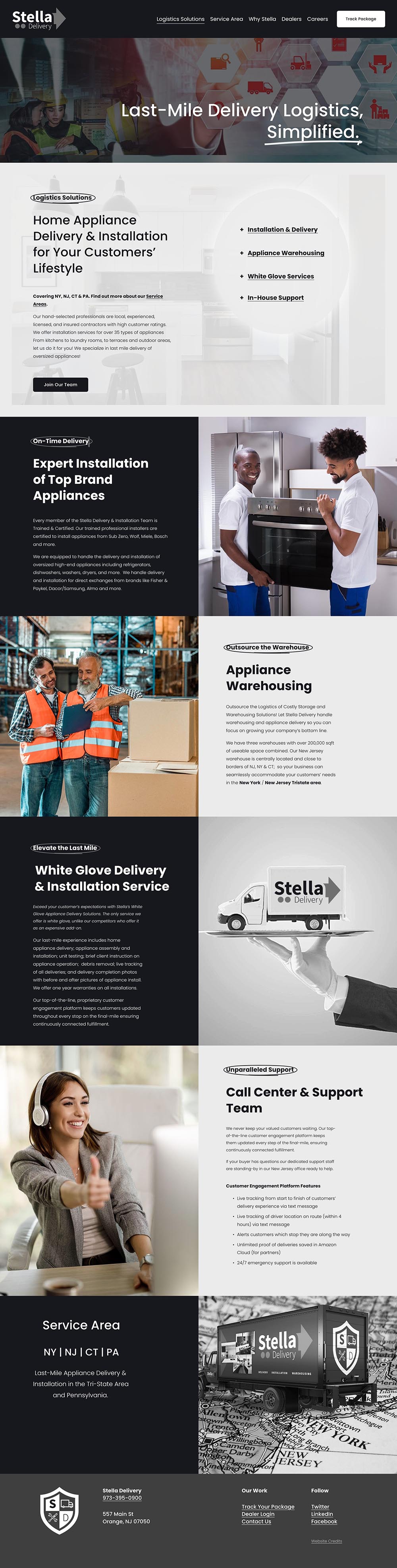 web design for logistics company