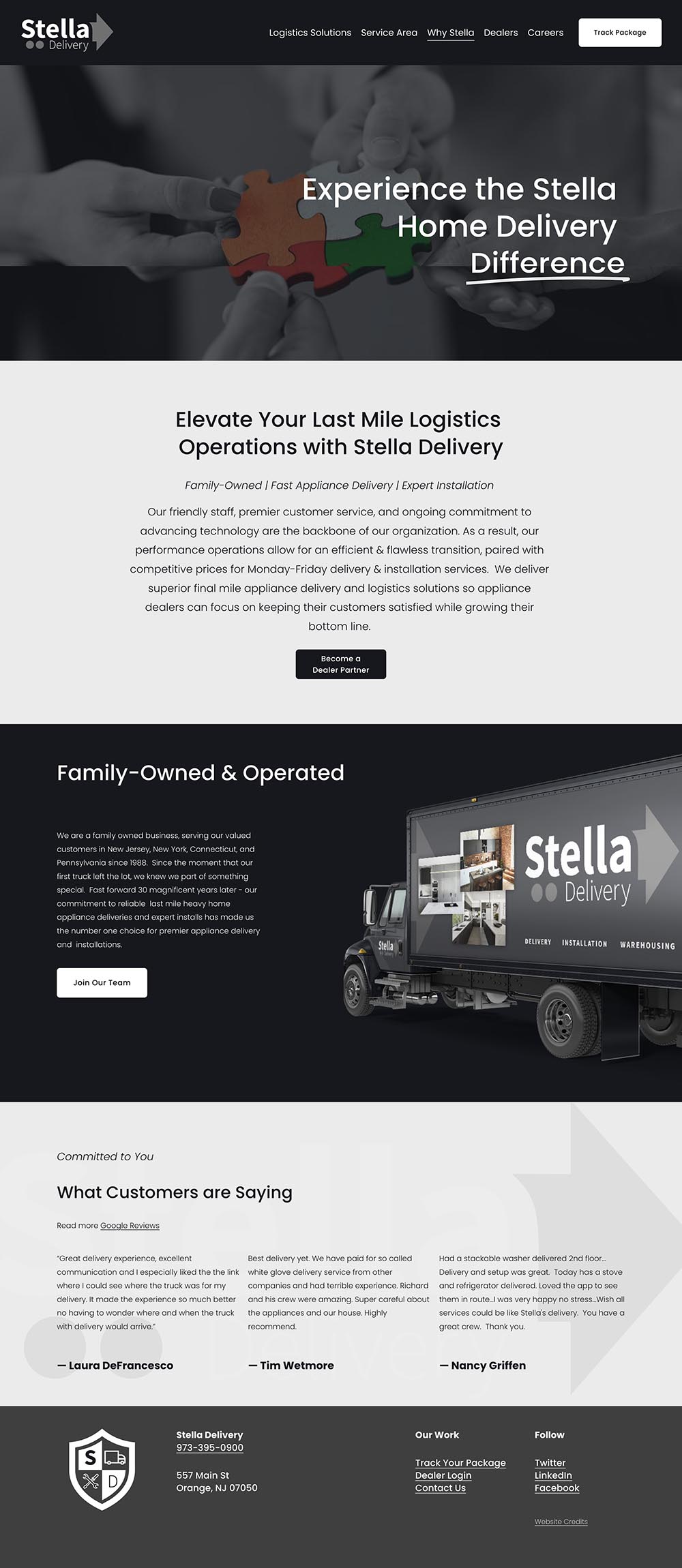 web design for logistics company