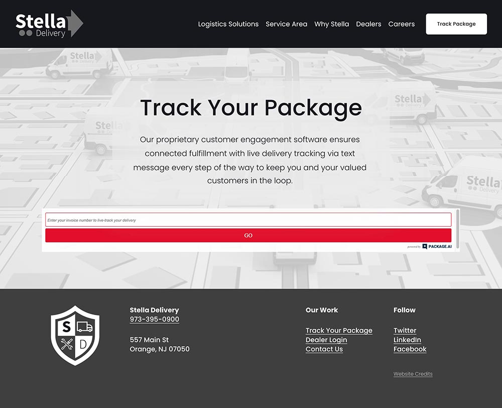 web design for logistics company