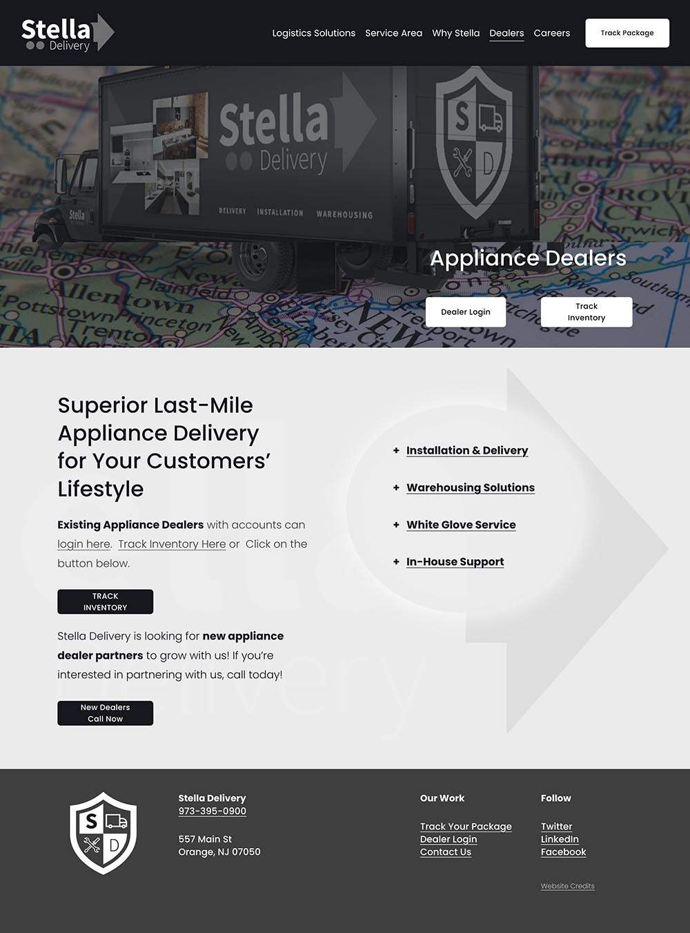 web design for logistics company