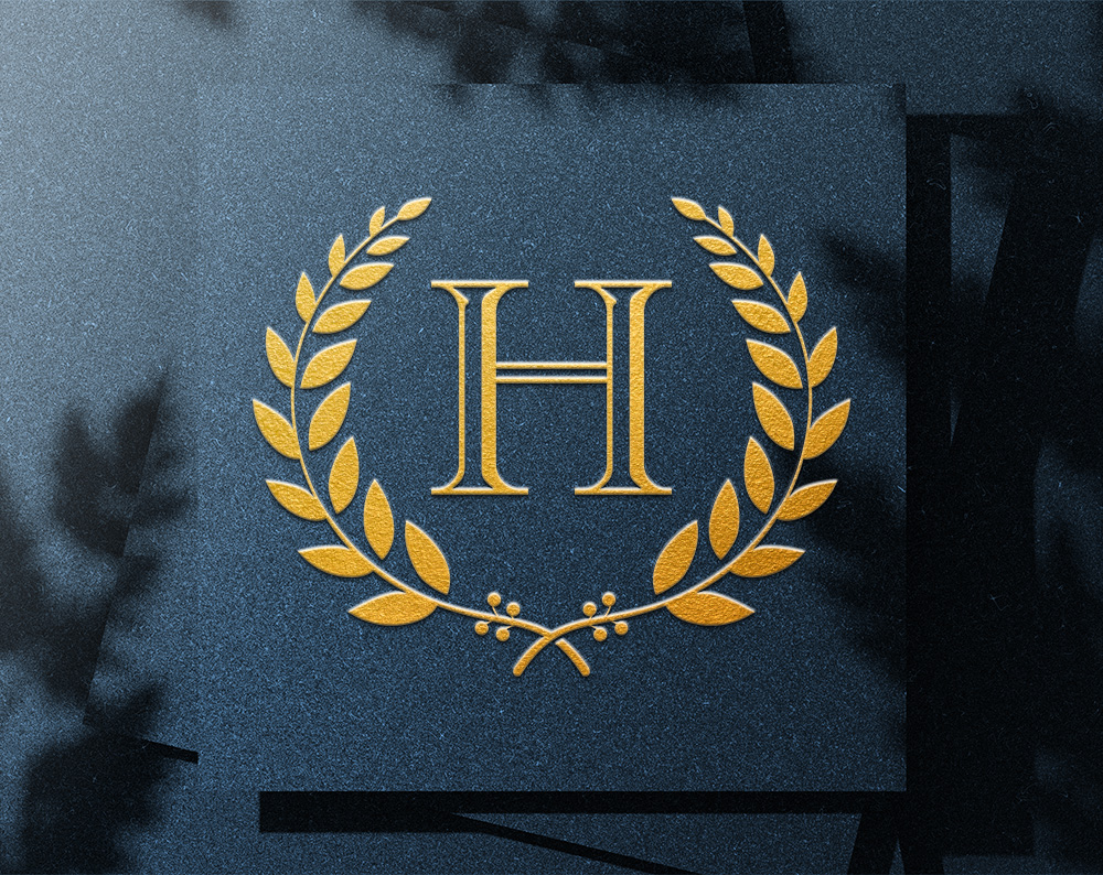 Logo design for wealth management company displayed on paper