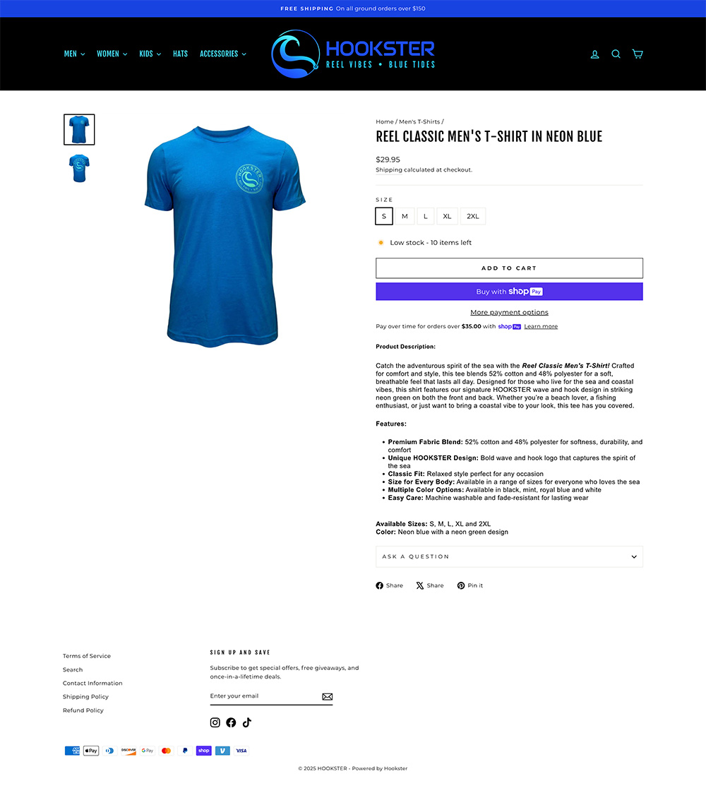 beachwear brand shopify design