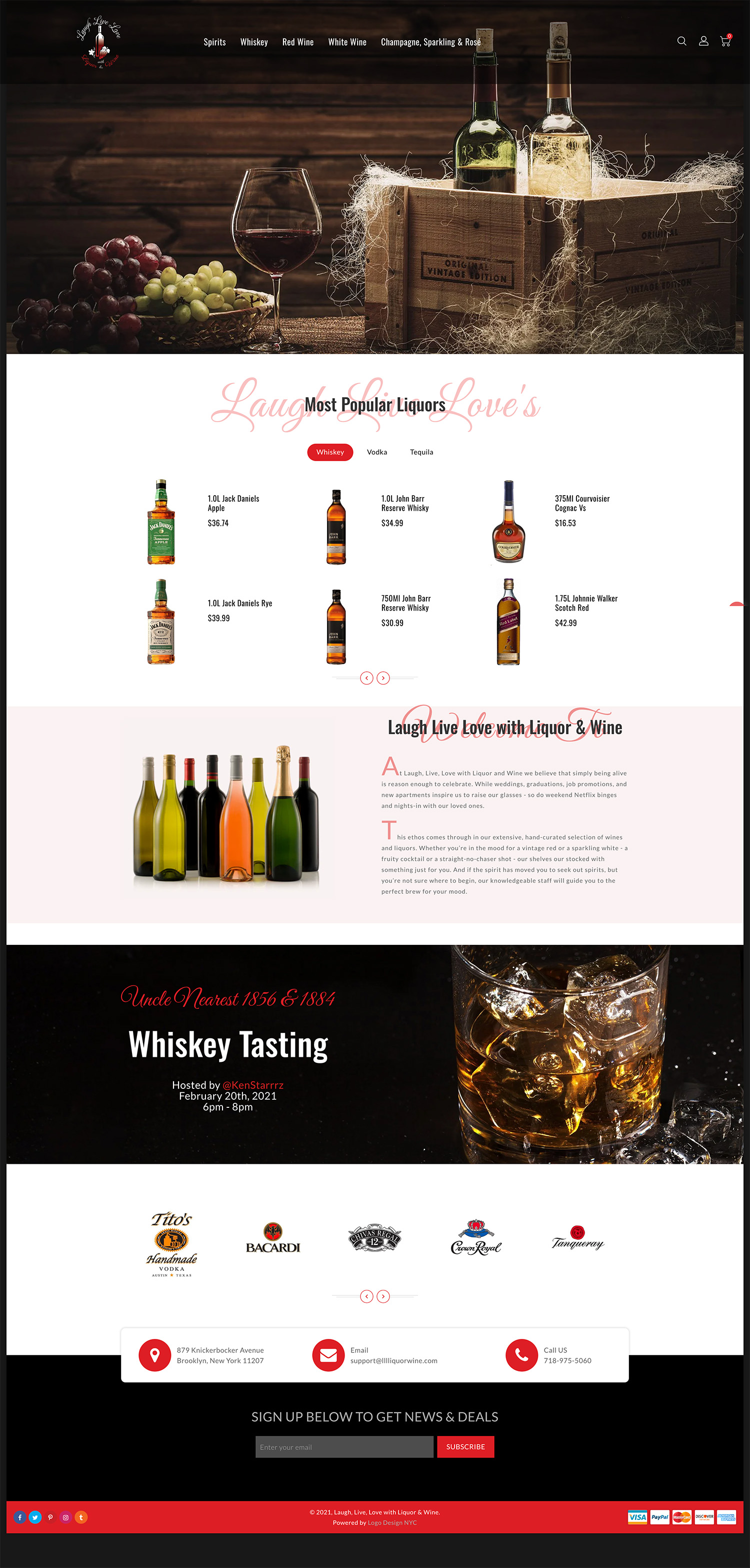 liquor store shopify webdesign
